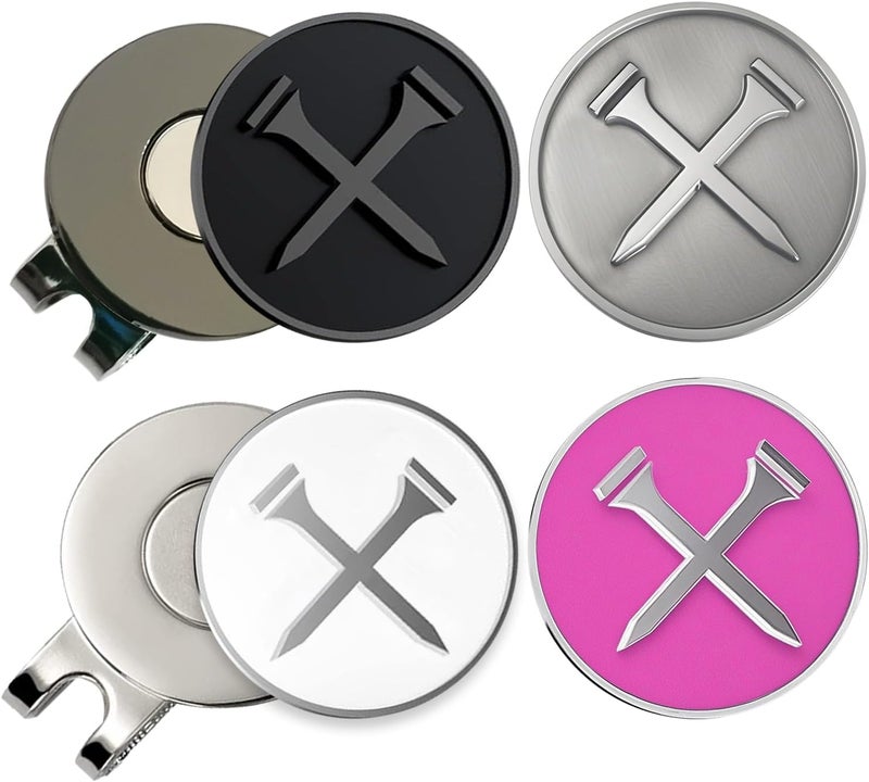 Adhere Golf Ball Markers Personlized Logo Enamel with A Strong Magnetic Hat Clips A Premium Golf Gifts for Golfer - Image 1